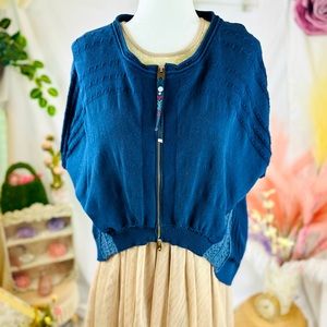 HIGH 💙 Zip Asymmetrical Dolman Sweater. Size Medium